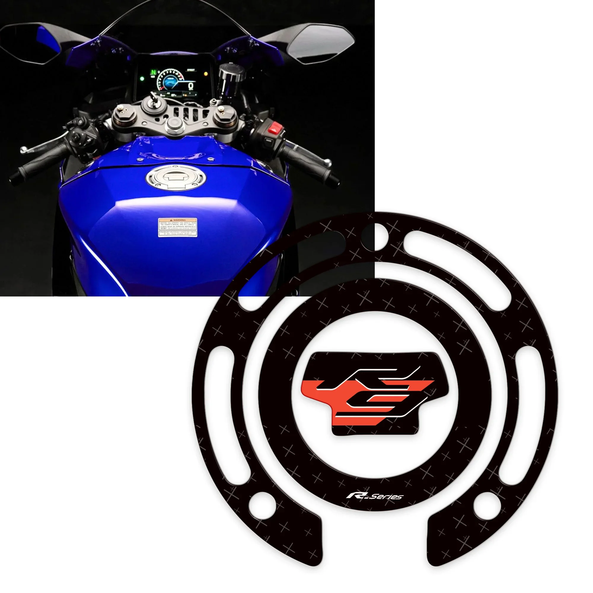 New Motorcycle Compatible with YZF-R9 2025 Fuel Tank Protector Pad Side Grips Decals Stickers Kit