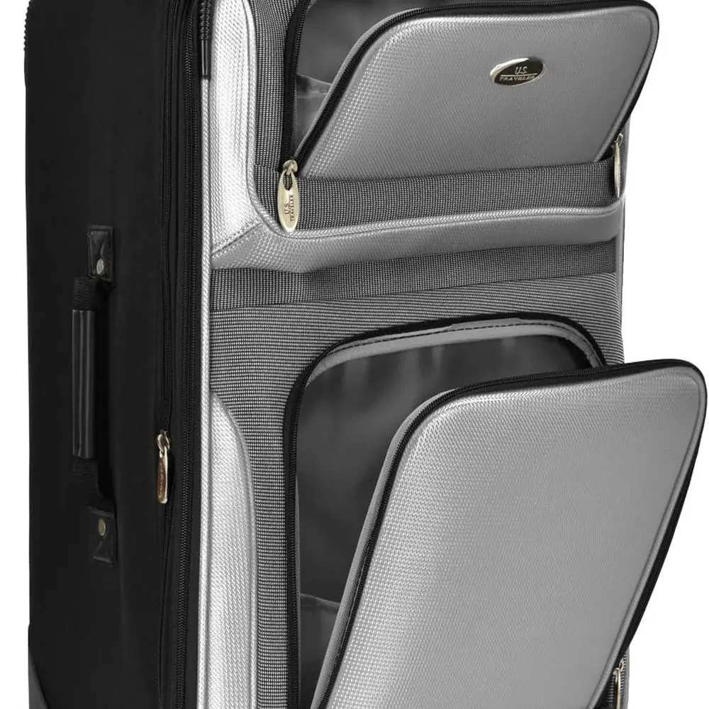 New York Traveler 4-Piece Gray Expandable Luggage Set