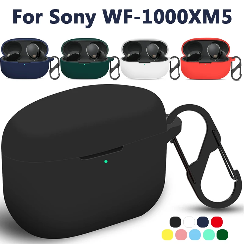 Soft Silicone Bluetooth Case Cover for Sony WF-1000XM5 Anti-scratch Wireless Headphones Full Protective Charging Box Bag