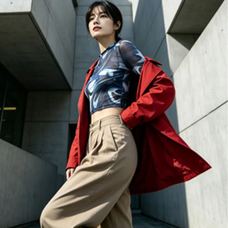 Y2K Women Marble Swirl Print Mesh See Through Long Sleeve Crop Top Slim Party Club Streetwear Tops