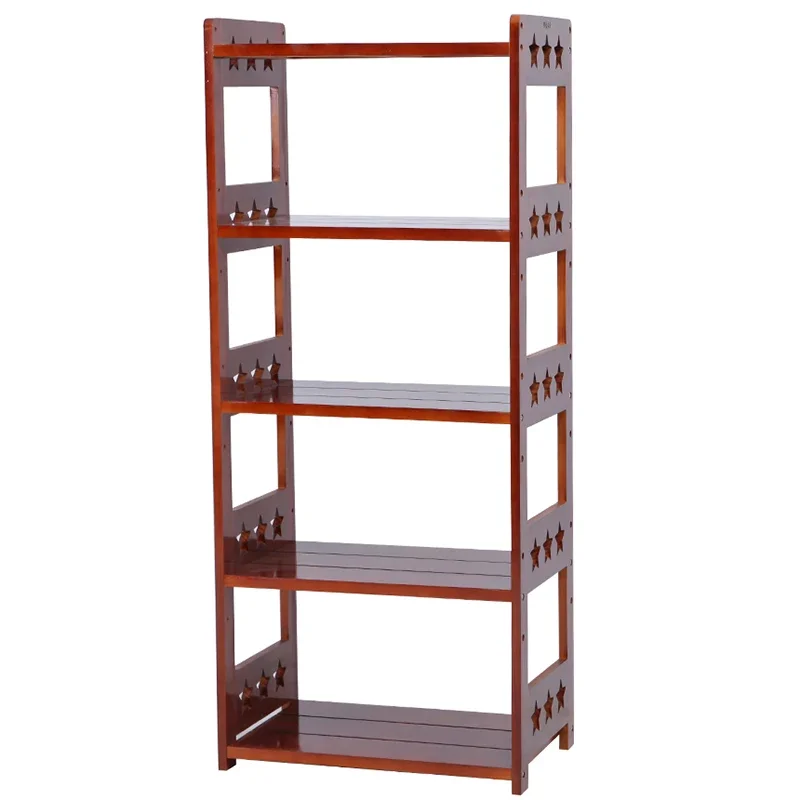 رف المطبخ، رف فرن الميكروويف متعدد الطبقات من الخشب الصلب من الأرض إلى السقف، خزانة منزلية لتخزين الأواني