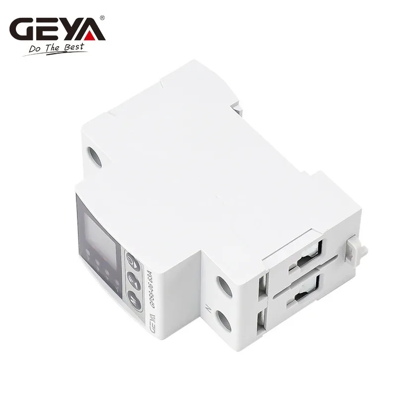 GEYA Over Voltage Under Voltage Protective Device Wifi KWH Measuring Monitoring Switch 220V Dual Display Current Power Protector