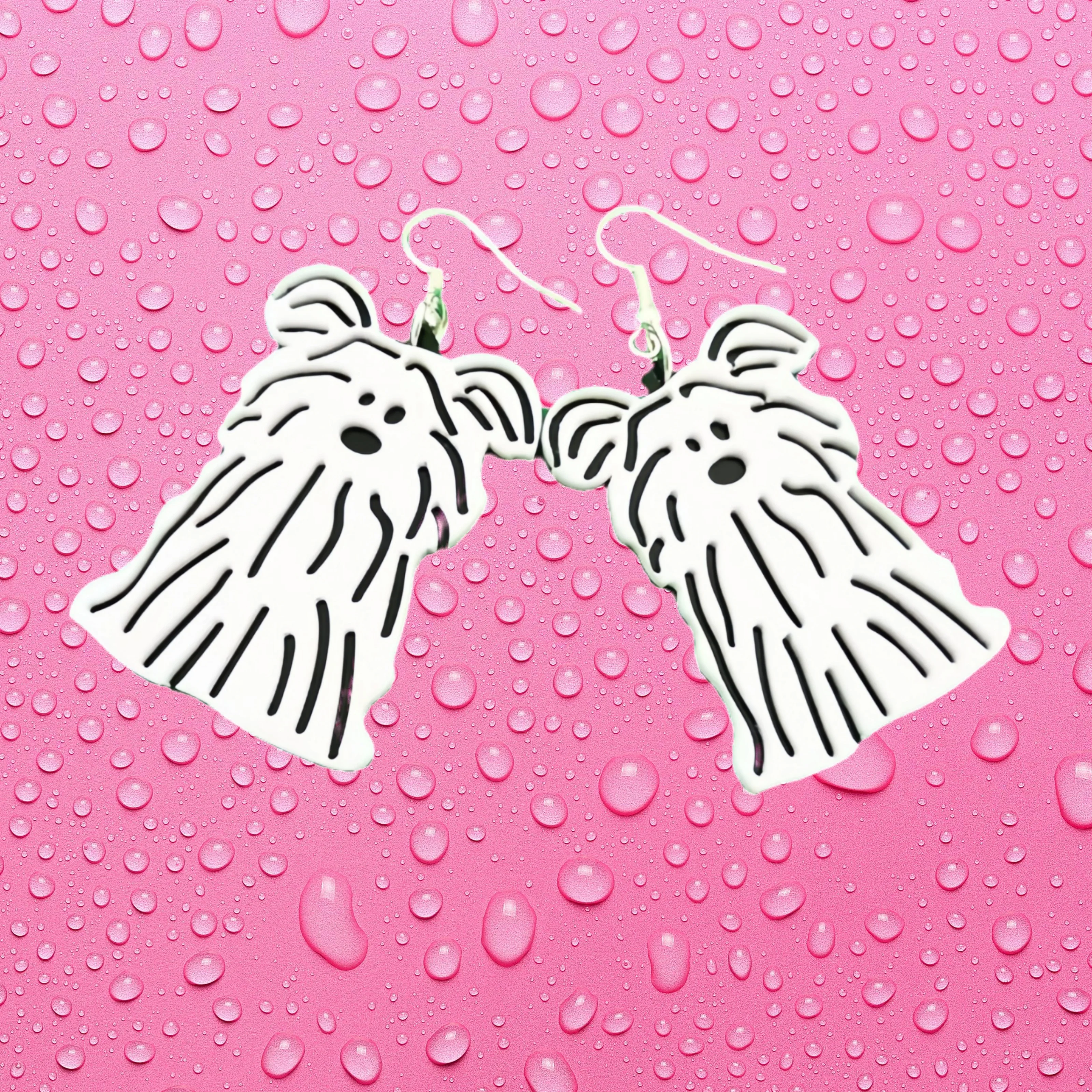 

Cute Long-haired Dog Drop Earrings for Women Fashion Jewelry Acrylic Accessories