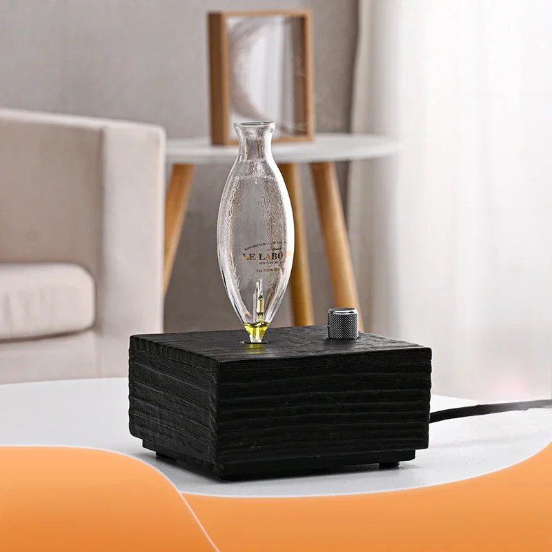 20ml Waterless Pure Essential Oil Diffuser Nebulizer Aromatherapy Diffuser Electric Wooden Glass Home Aroma Essential Diffusers