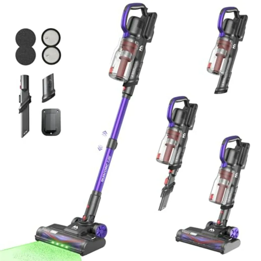 Cordless Vacuum Cleaner for Home, Car, Carpet, Pet Hair: 45KPA Suction, 60min Runtime, Lightweight, 3 Modes, Rechargeable Stick
