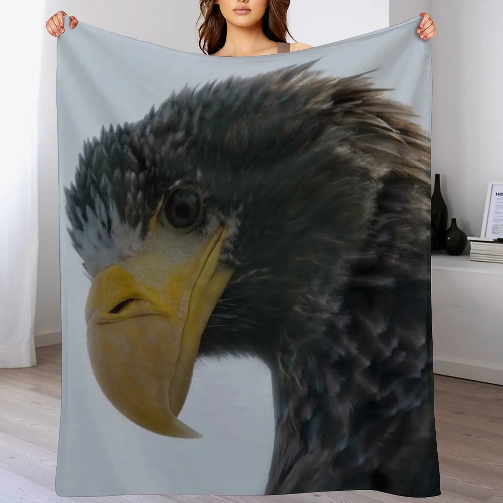 New Steller's Sea Eagle Throw Blanket wednesday Soft Plush Plaid Hairys Blankets