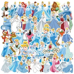 10/30/50pcs Disney Cinderella Cartoon Graffiti Stickers Decals Notebook Laptop Phone Suitcase Diary Decoration Sticker Kids Toys