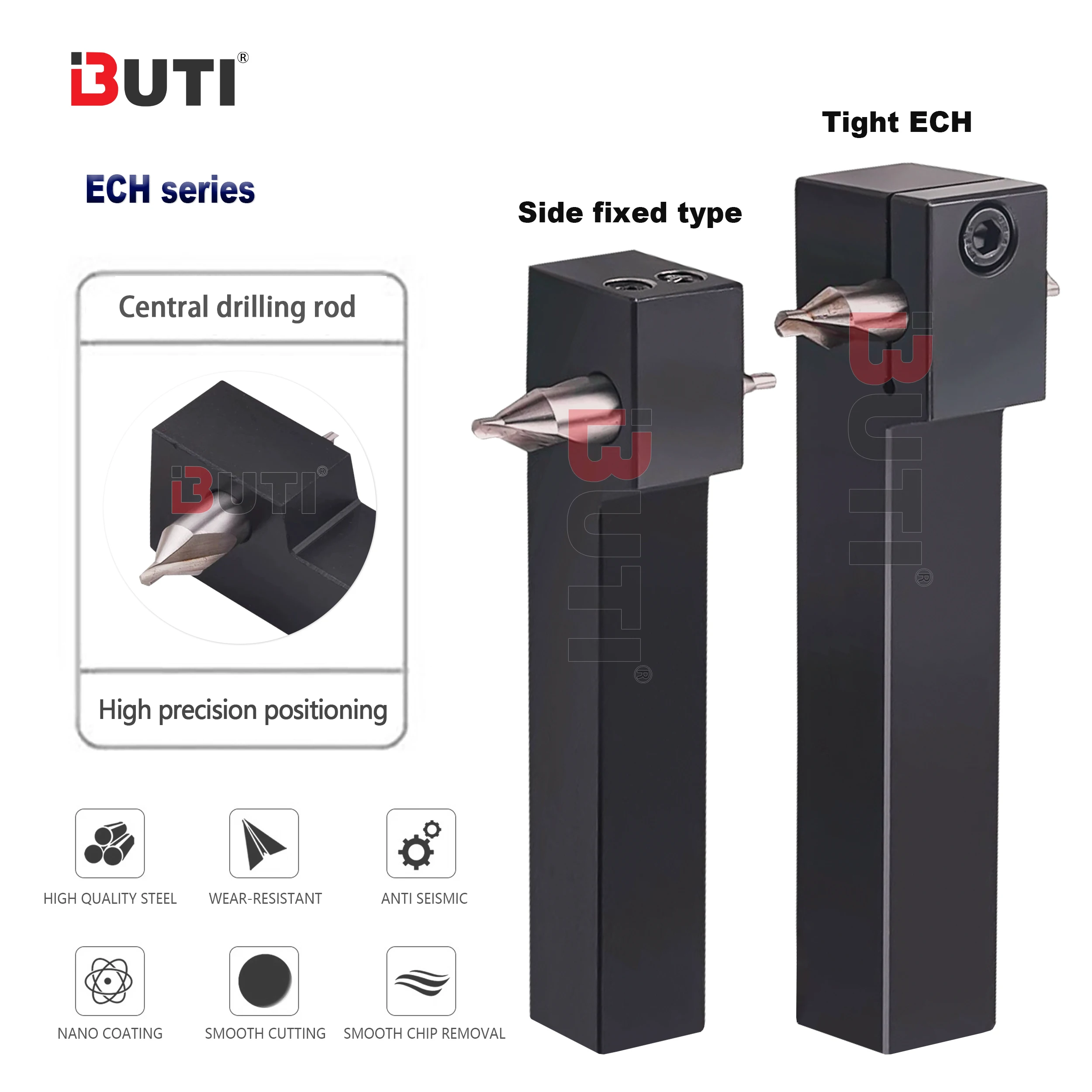 Tight Style And Side Fixed Type Central Drill Rod ECH-1616K/2020K/2525M/3232P Numerical Control Lathe Centering Drill Cutter Rod