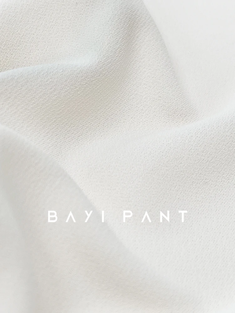 

White Acetate Summer Thin High Waist Drapey Ice Silk Pants Women's Floor-Length Straight Leg Sun Protection Pants