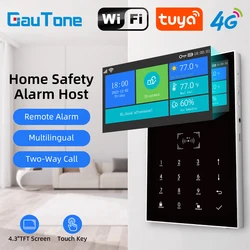 GauTone-sistema de alarma antirrobo PG109, Wifi, 4G, conexión inalámbrica GSM, aplicación Tuya, monitoreo remoto, hogar inteligente