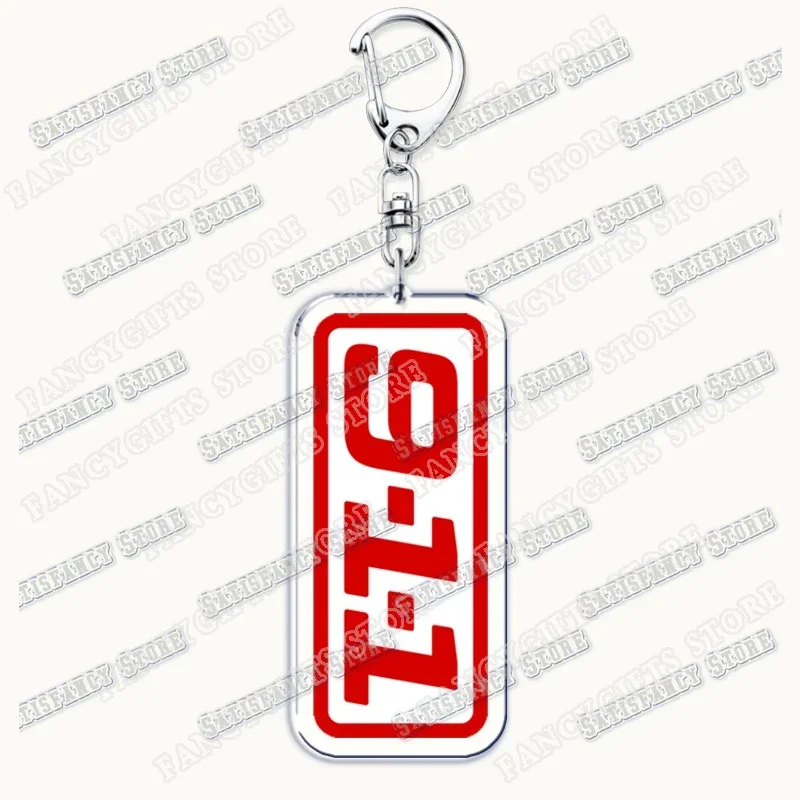 Acara TV Populer 9-1-1 Gantungan Kunci untuk Tas Aksesori Evan Buckley Eddie Diaz Oliver Stark Bobby Nash Gantungan Kunci Hadiah Penggemar Perhiasan