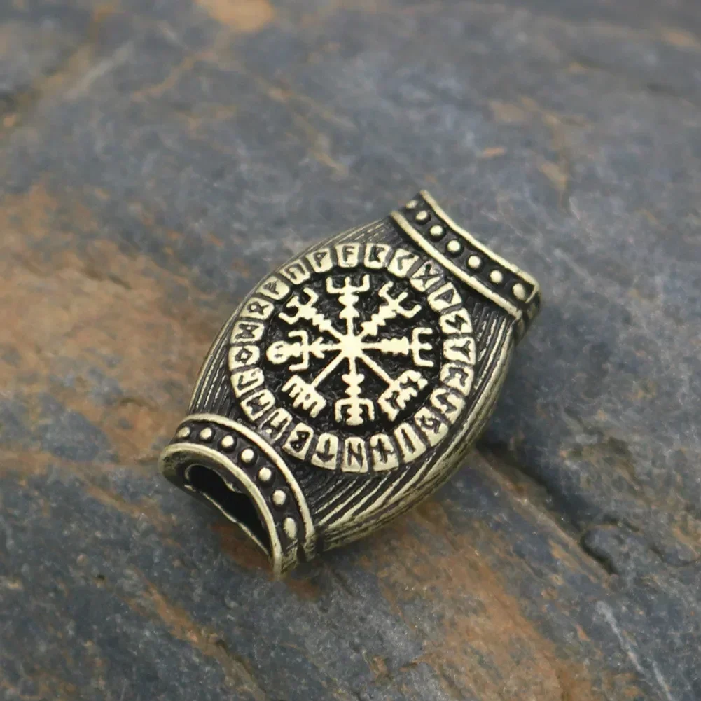 Unique Viking Skull Beard Beads Metal Hair Braid Decorations Dreadlock Tube Rings Needlework Accessories