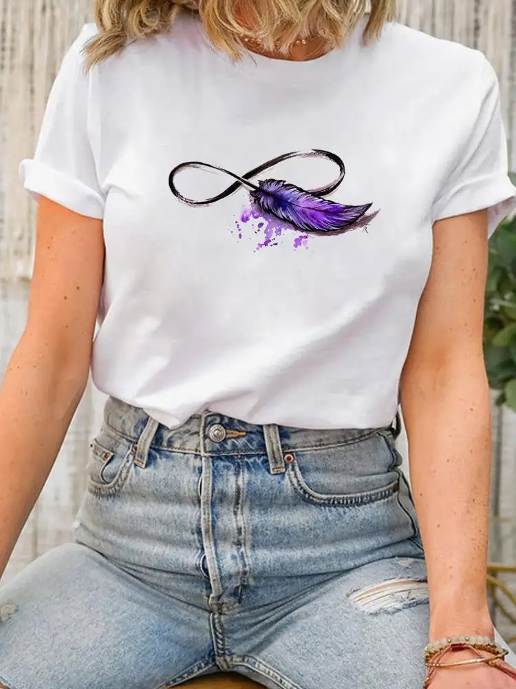 Butterfly Trend Cute 90s Short Sleeve Lady Female Shirt Tee Fashion Clothes Women Print Spring Summer Graphic T-shirt