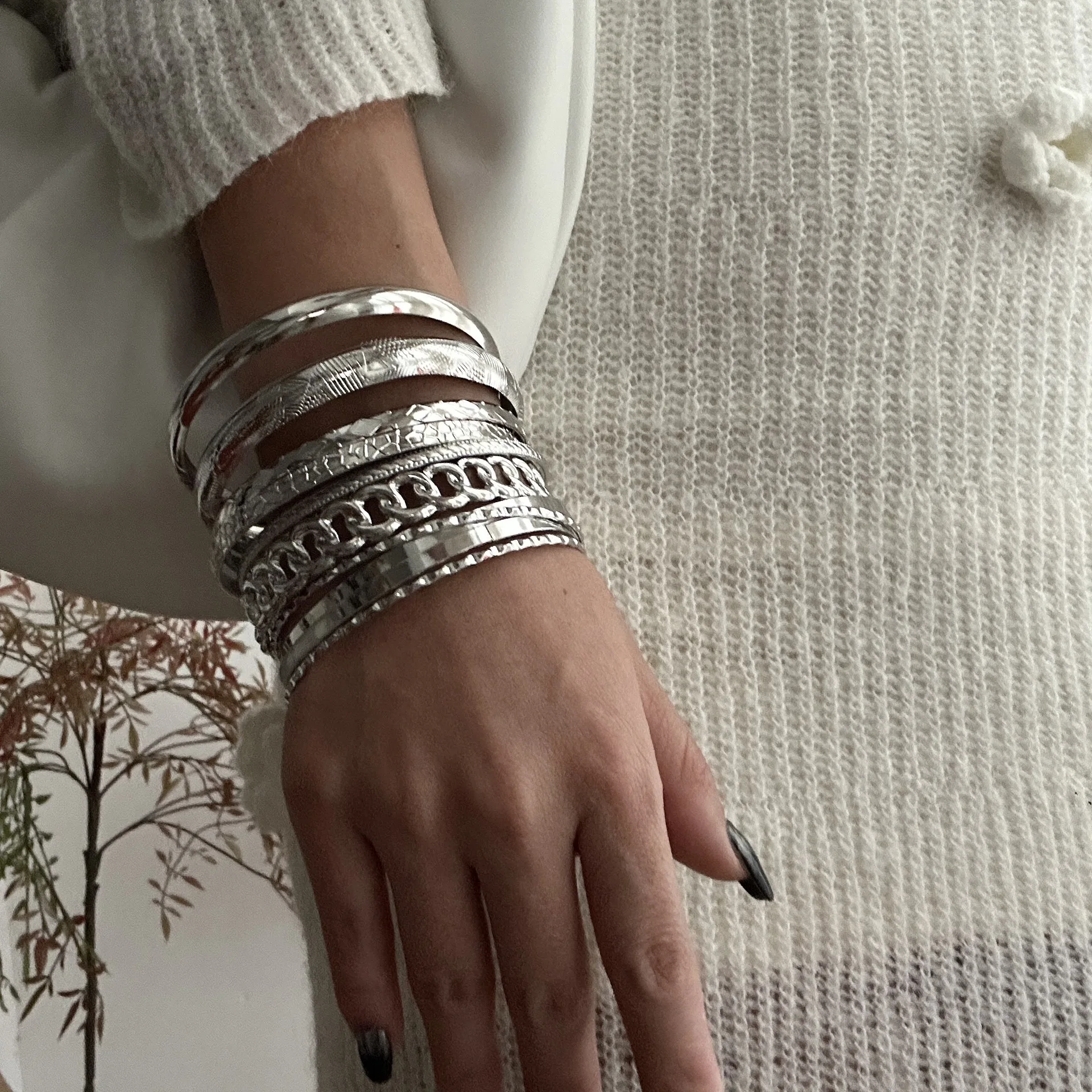 10-Piece Punk Multilayer Bracelet Set 3