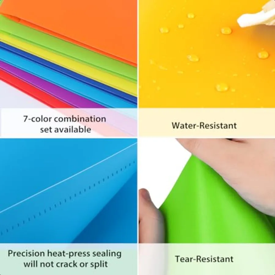 مجلدات بلاستيكية مع جيوب مجلدات ملفات متينة مع فتحة بطاقة الأعمال 2 مجلد جيب للمستندات مكتب المدرسة حجم الرسالة 7