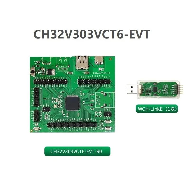 Carte d'évaluation CH32V303, carte système EVT, kit de démonstration de carte MCU intelligente RISC-V.