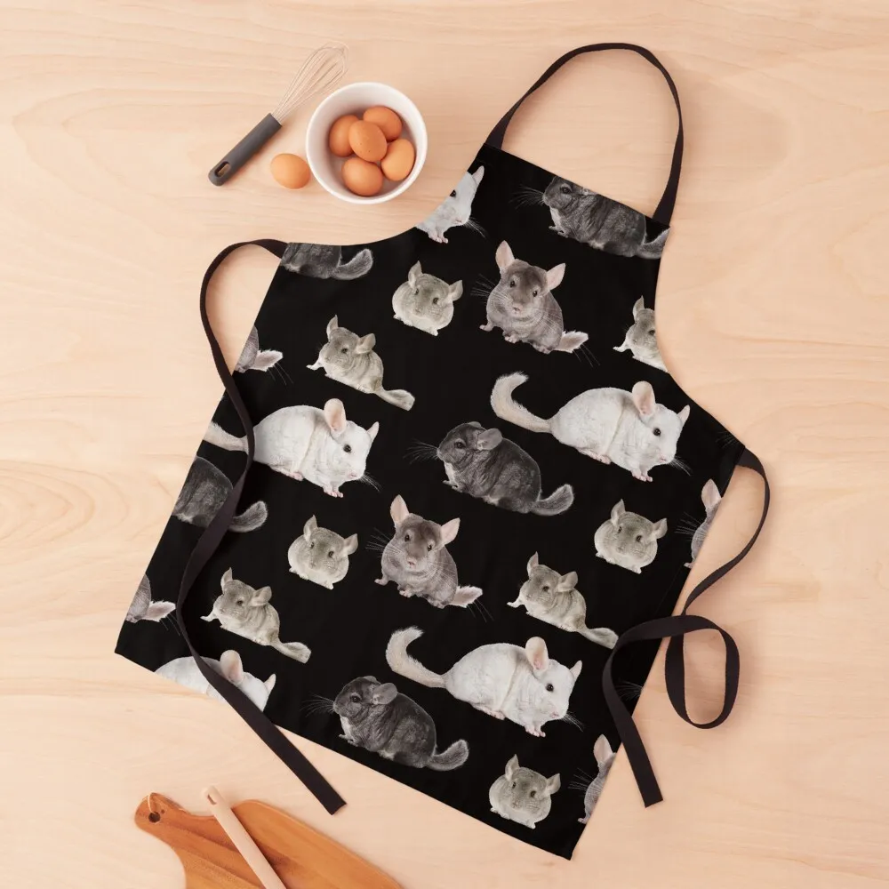 

Chinchilla Sticker Pack Apron cooks clothes Kitchen Kawaii Accessories Chef Uniform Women Apron