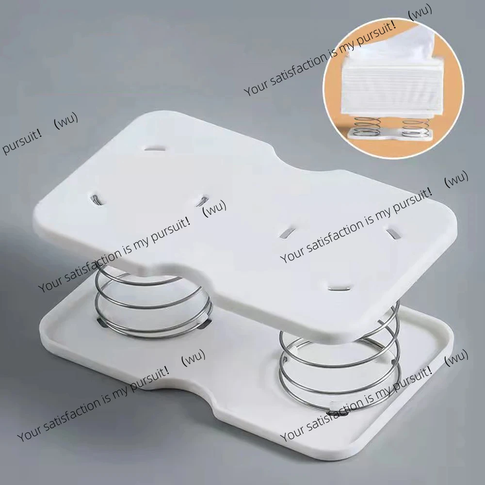 Tissue Box Tissue Dispenser Spring Automatic Lift Spring Loaded Tissue Box Office Home Kitchen Toilet Bracket Kitchen Organizer