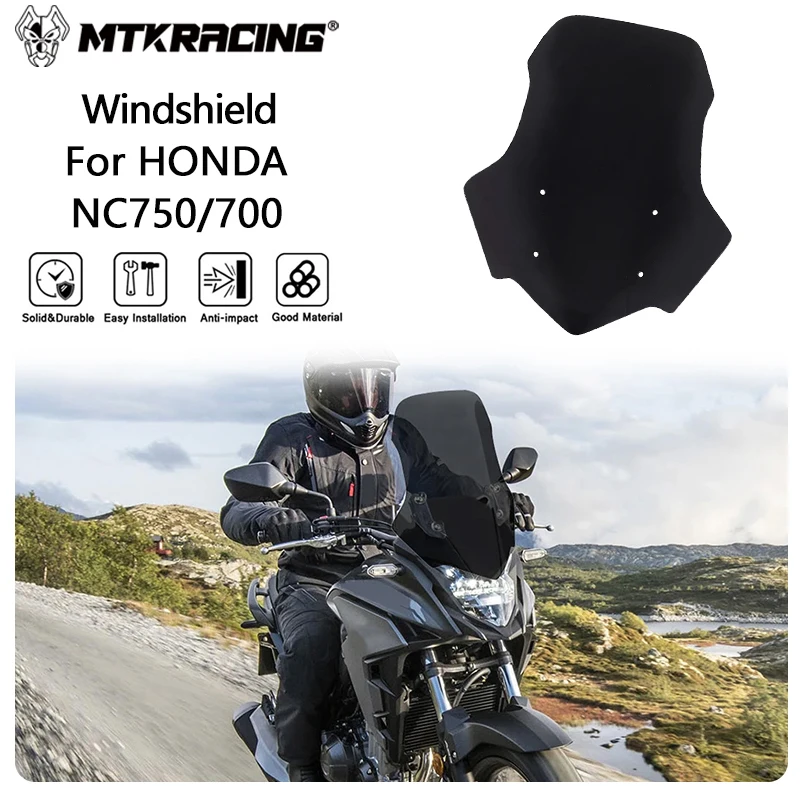 MTKRACING Windshield For HONDA NC750/700 2011-2015 Windscreen Screen Wind shield Deflector Motorcycle Accessories