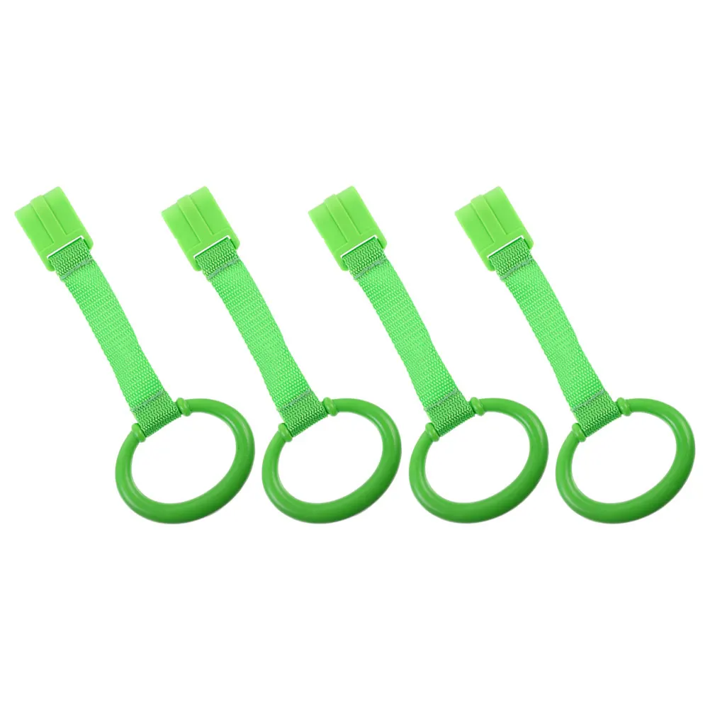 

4pcs Baby Standing Pull Rings Walking Training Crib Toys Safety Hanging Kids Toddler Playpen Handles Nursery Bed Gym Infant Toy