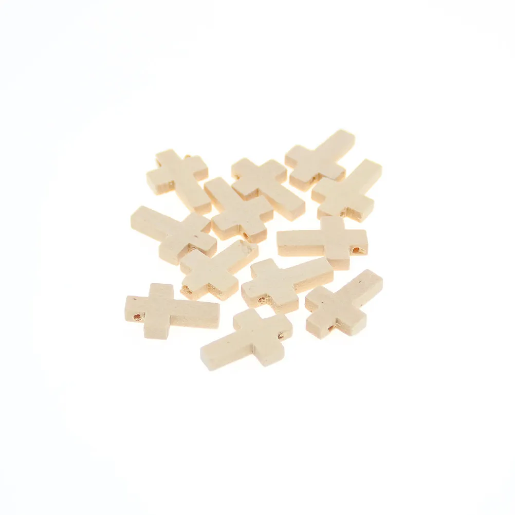 

100Pcs DIY Wooden Cross Pendant Charm for Jewelry Making Handcraft Projects Necklace Bracelet Dangle Ankle Cellphone Decor Wood