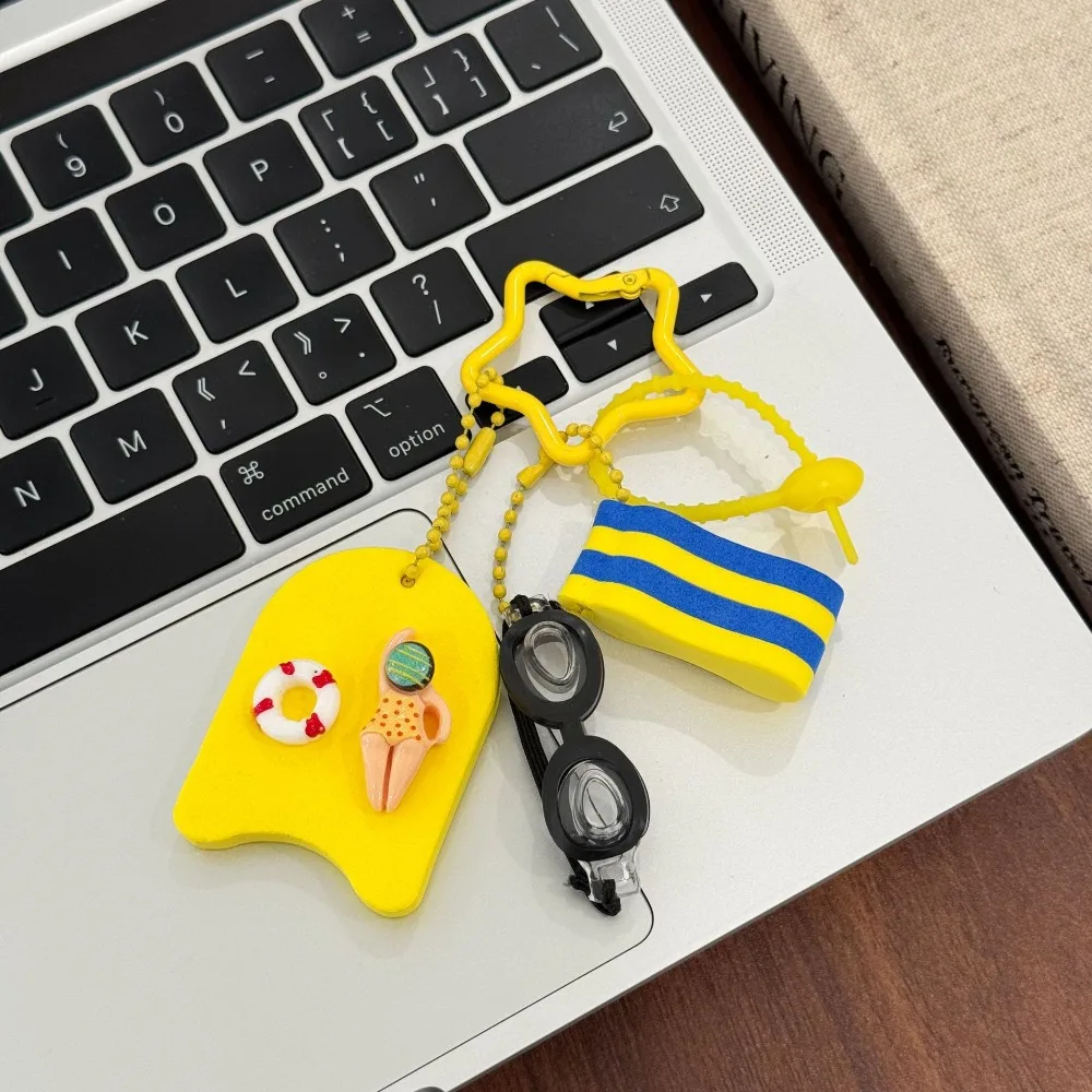Diving Flippers Funny Floating Key Ring Colorful Fashion Swimming Keychain Hanging Creative Diving Series Keychain Gift