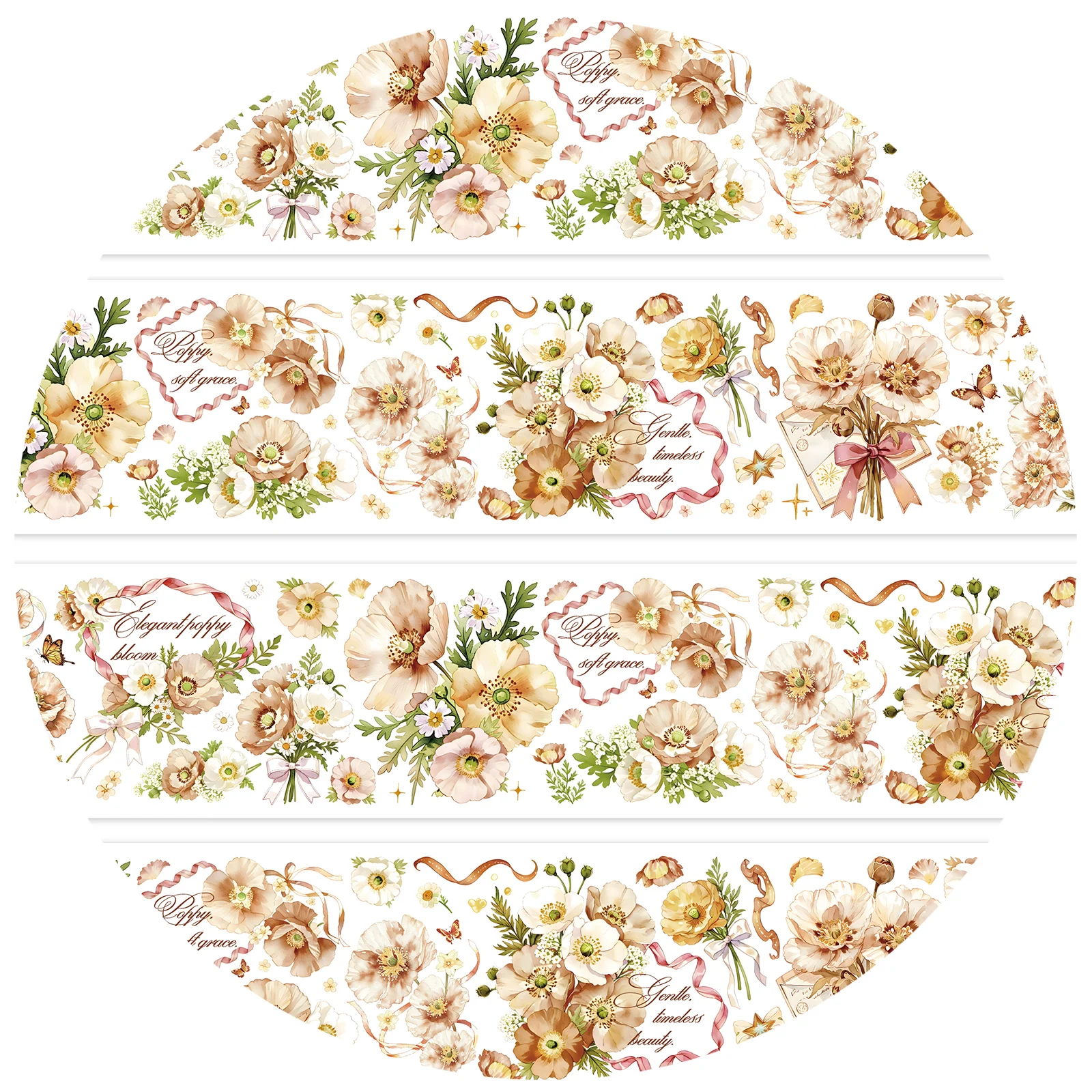 Etori Life 60mm*2m Elegant American Retro Floral Pattern Tape is versatile and suitable for notebooks, water bottles, handbags, photo albums, guitars, skateboards, bicycles, and helmets, scrapbooking supplies, office decoration items, room decoration, baking sealing, card making, cycling decals, school supplies, children's stickers, Korean toys, and gifts for friends