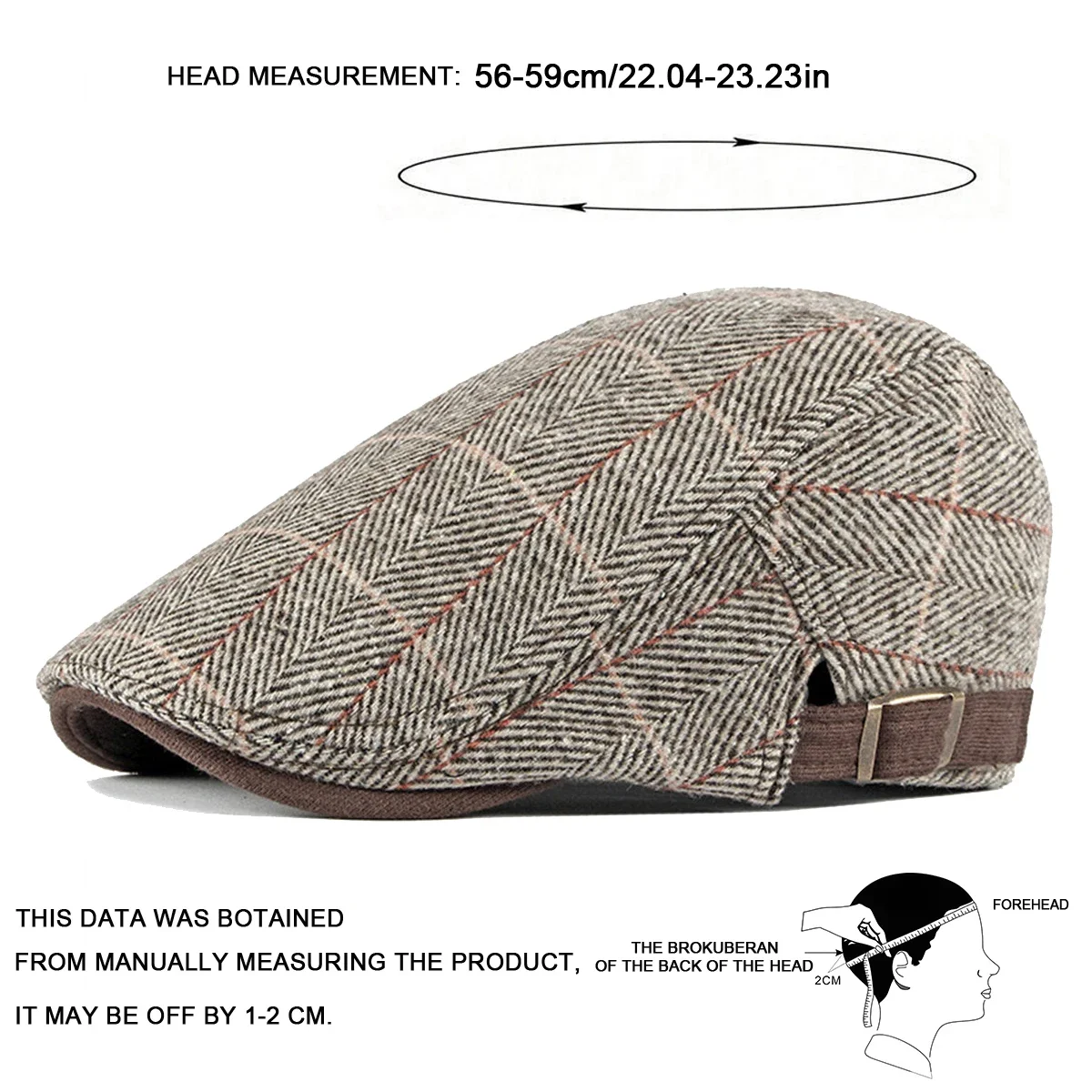 Men Lattice Newsboy Caps British Painters Hats Spring and Summer Adjustable Flat Cap Hip Hop Berets