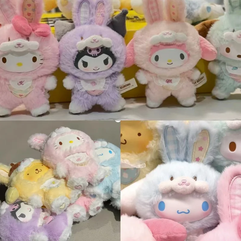 

Серия Sanrio Elf Bunny: Сюрприз-бокс с виниловыми плюшевыми игрушками, подвесками и куклами Куроми и Почакко, подарок на день рождения