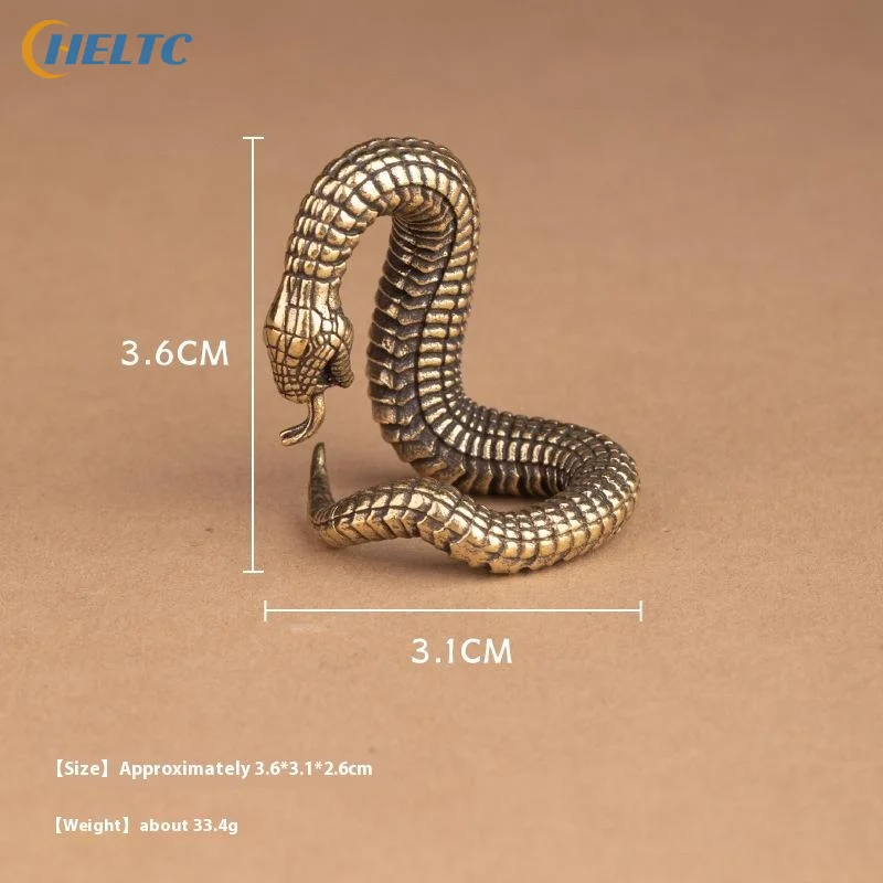 النحاس النحاس النقي الأفعى مكتب زينة ديكور المنزل الحلي الإبداعية الحيوان تمثال الحرف خمر المنمنمات التماثيل #6