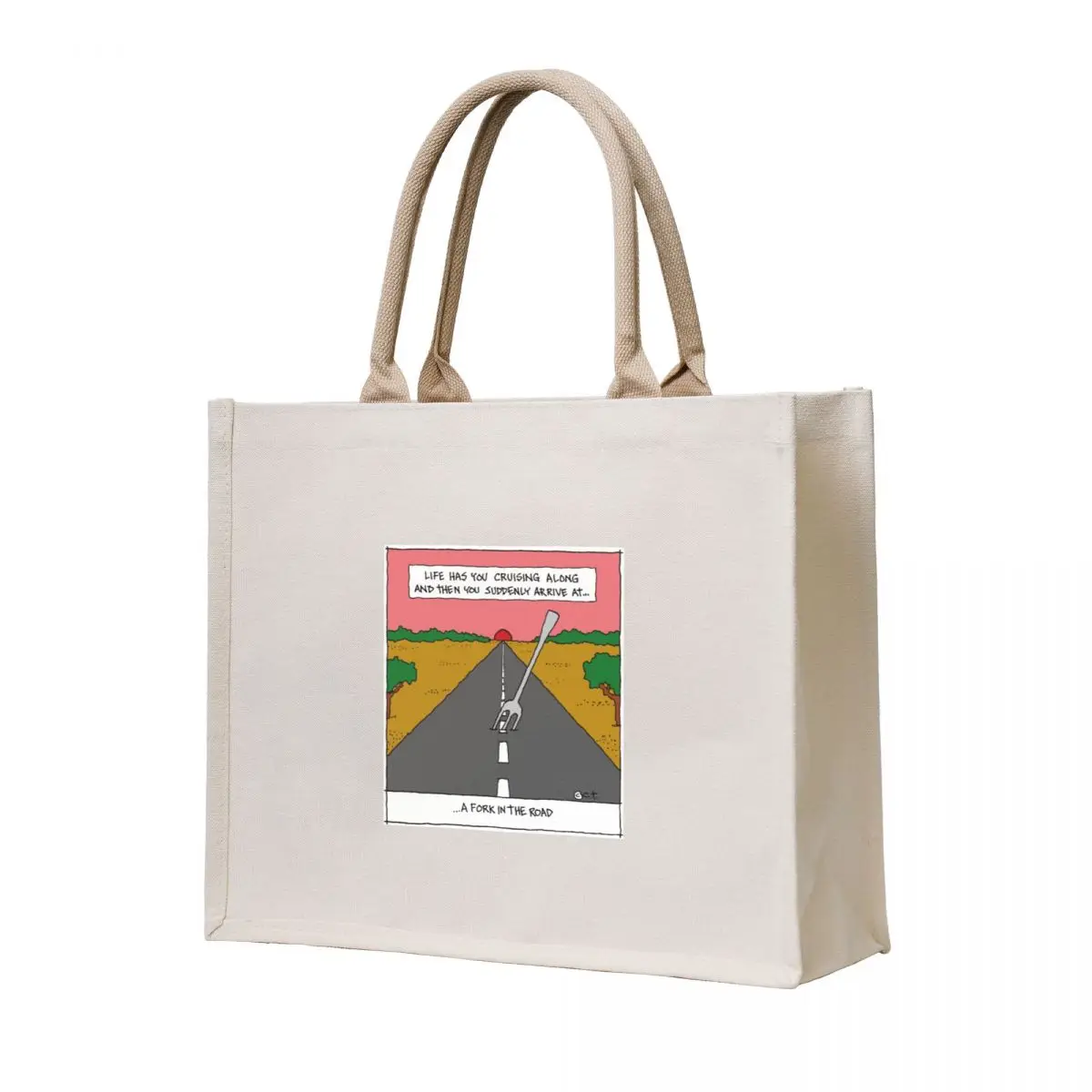 

A Fork In The Road Tote Bag Women bags Candy bags woman shopping bag Cloth bag