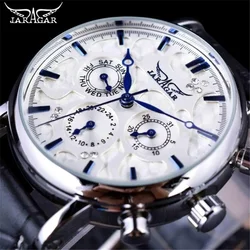 JARAGAR 348 Top Brand Luxury Automatic Watch for Men Leather Srap Military Multifunction Sub-Dials Mechanical Watches Clock 2025