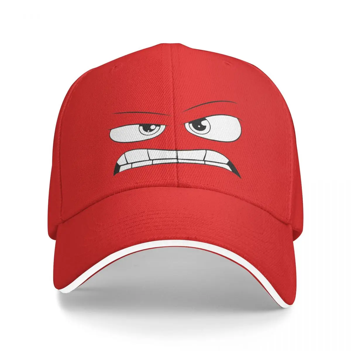 Cartoon Inside Out 2 Anger Face Unisex Baseball Cap New Outdoor Cap   Hip Hop Snapback Hats Summer Sun Hat