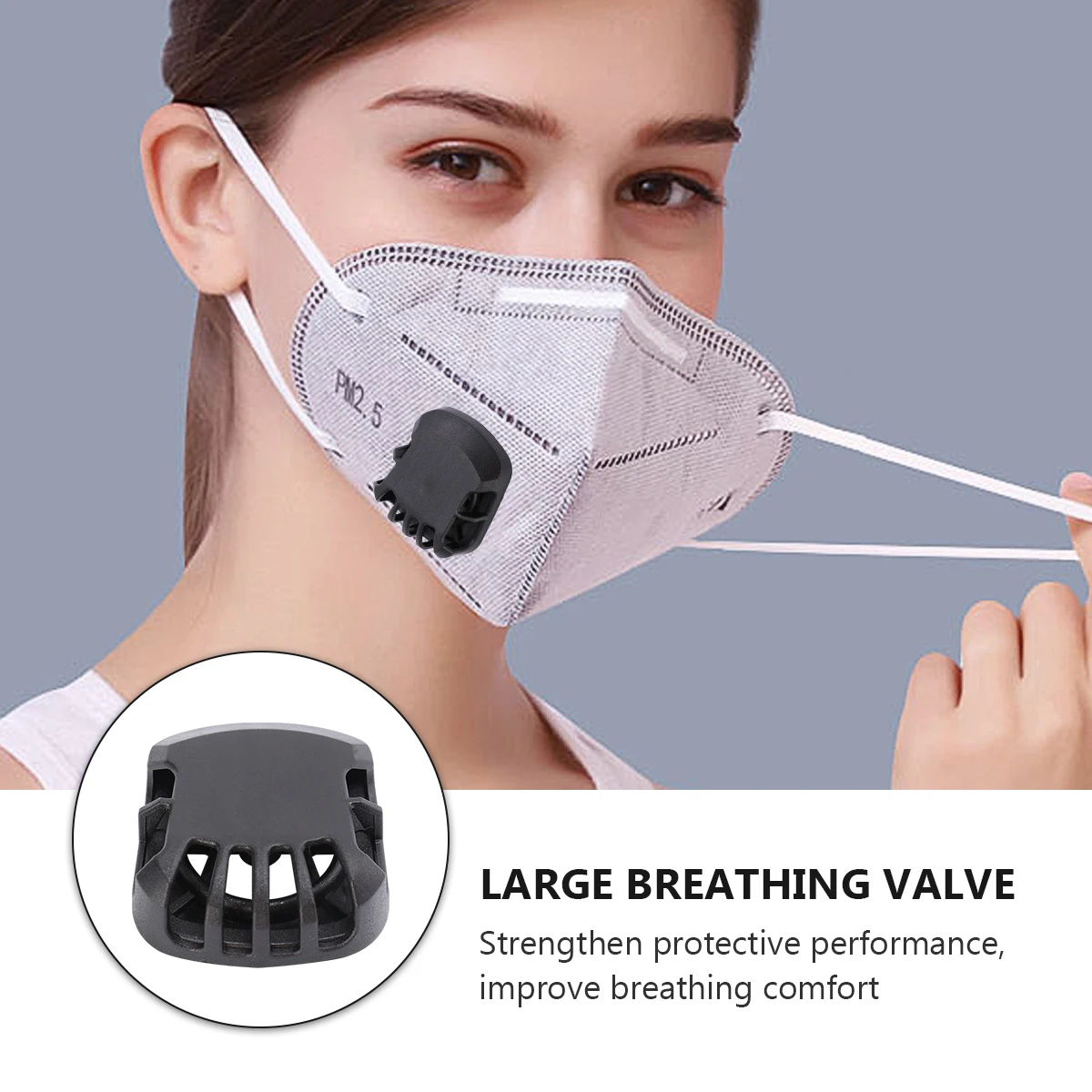 

50pcs Mask Mask Valve Valve One-Way Sealing Gasket For Running Sports Carbon Filter Protection Black