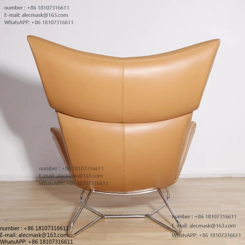 

Vintage Modern Design Living Room Furniture Brown Leather Lounge Chair