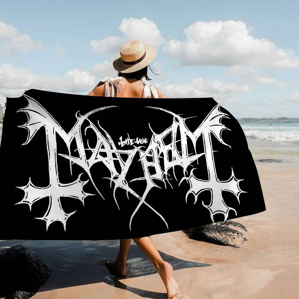 الفوضى الموت روك باند أنيمي الشاطئ السباحة منشفة لينة ماصة منشفة هدايا الأطفال للأطفال السفر التخييم الصالة الرياضية #5