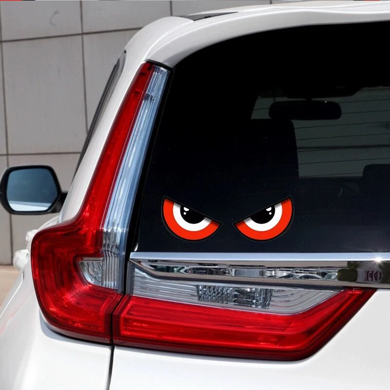 1PC Devils Eyes Car Sticker Motorcycle Helmet Reflective Decoration Maverick Yadi Personality Creative Motorcycle Sticker Decors image 5