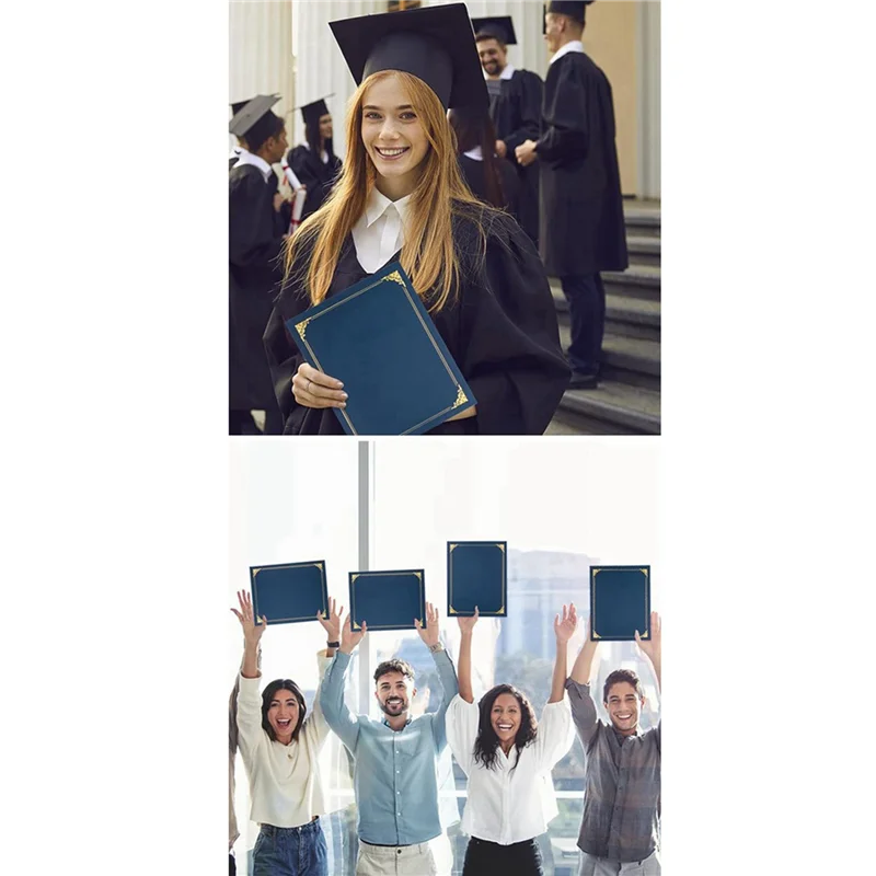 حاملات شهادات ABUN، 20 عبوة من حاملي الدبلومات، أغطية الشهادات مع حدود من رقائق الذهب لحجم الرسالة 8.5 × 11 بوصة #4