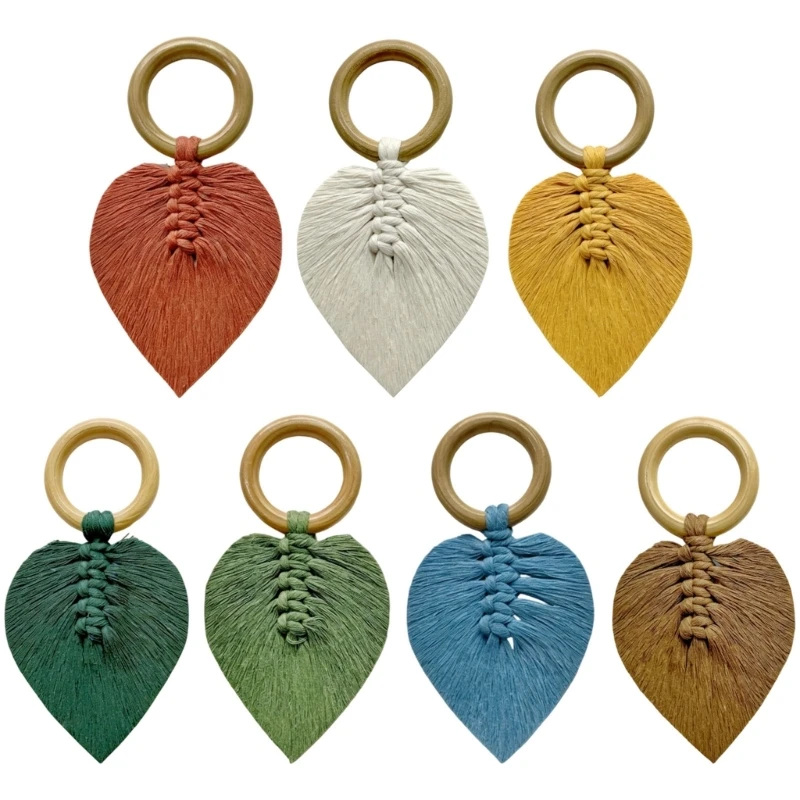 4er-Set Serviettenhalter aus Holzblättern für Hochzeits- und Partytische 3XUF – Detail 1