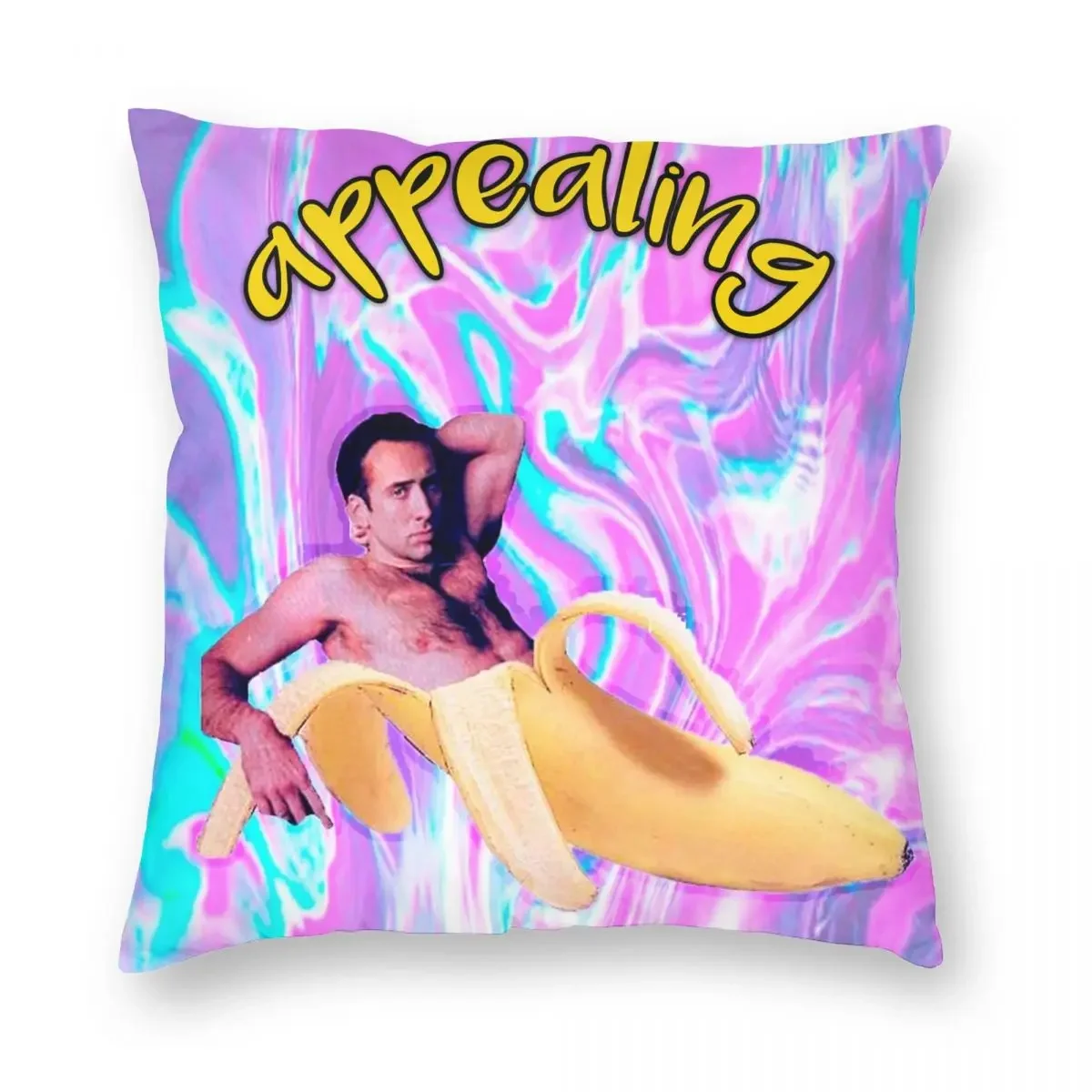 

Nicholas Cage Banana Pillowcase Printing Polyester Cushion Cover Decoration Funny Celebrity Pillow Case Cover Chair 1PC
