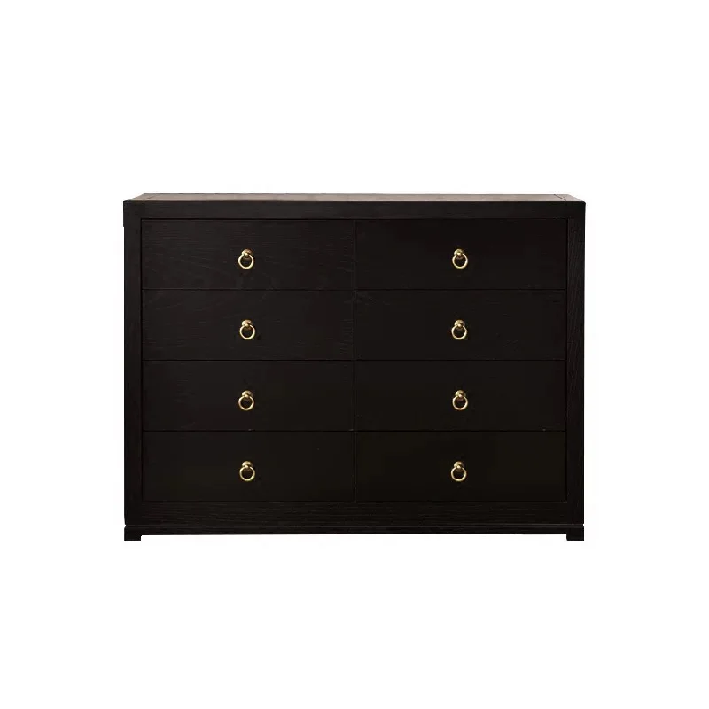 

Japanese retro solid wood dining side bedside storage cabinet modern simple living room locker