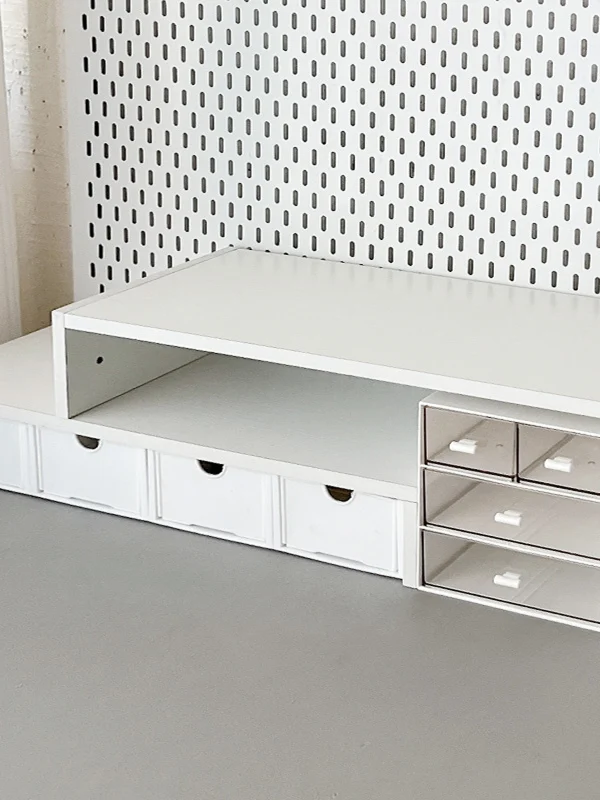 

Настольная подставка-органайзер для ноутбука и монитора с отсеками для хранения, прямоугольная, многоуровневая