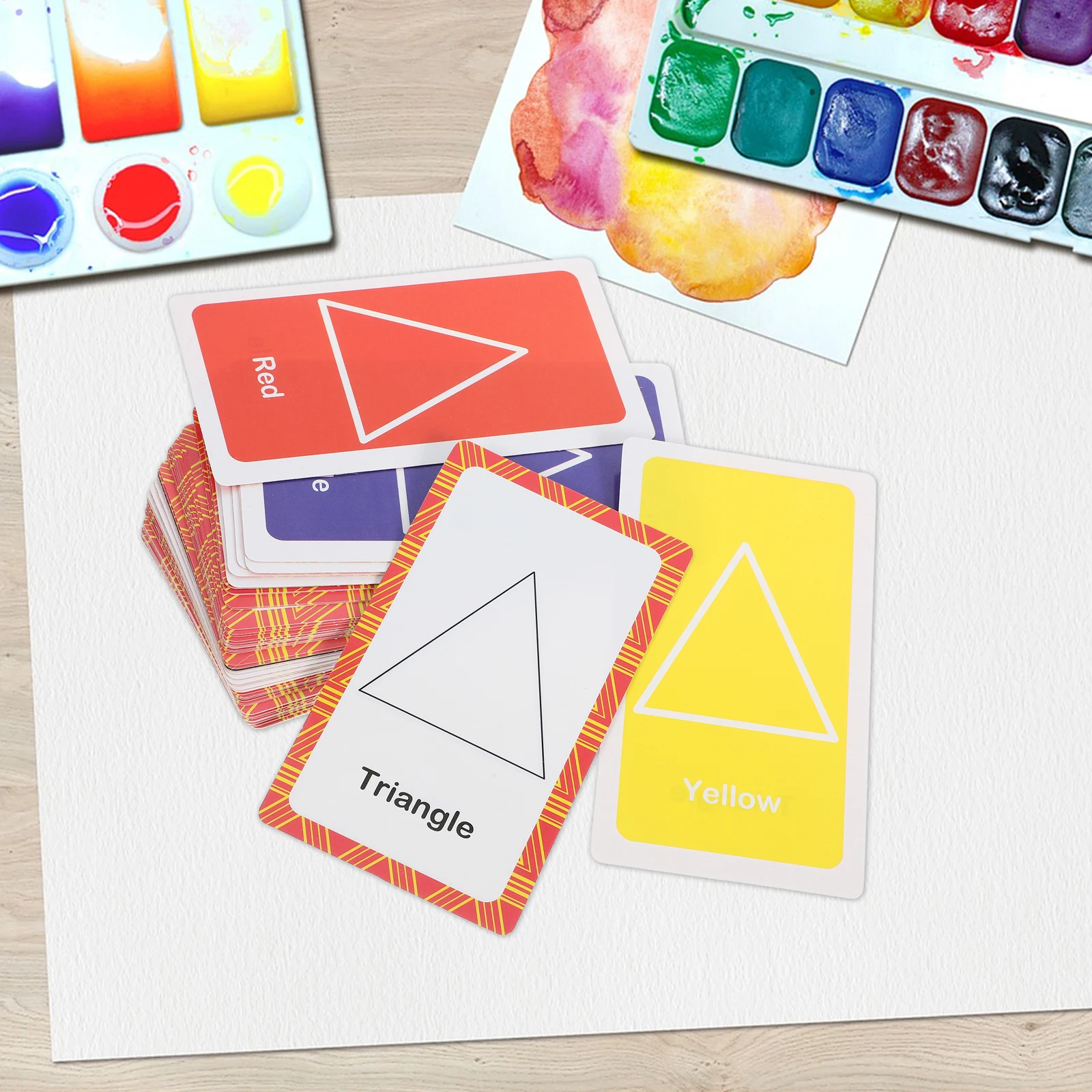 유아를위한 색상 모양 플래시 카드 26 알파벳 문자 숫자 단어 안전한 종이 휴대용 어린이 장난감 교육인지