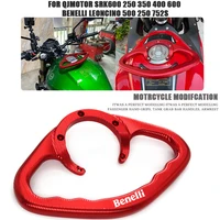 Soporte para reposabrazos de tanque de combustible de motocicleta CNC, mango de agarre para pasajero para QJMOTOR SRK600 250 350 400 600 Benelli Leoncino 500 250 752S