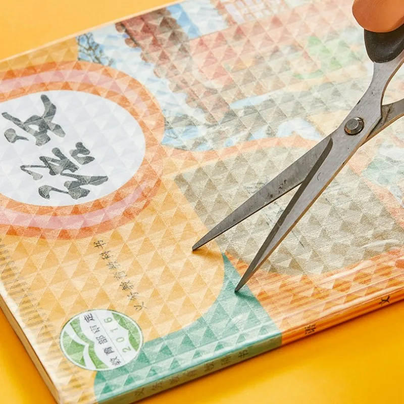 10Pcs/Set Waterproof Book Self-Adhesive Protective Covers with Name Stickers Transparent Self Adhesive Books Cover Skin Sleeves