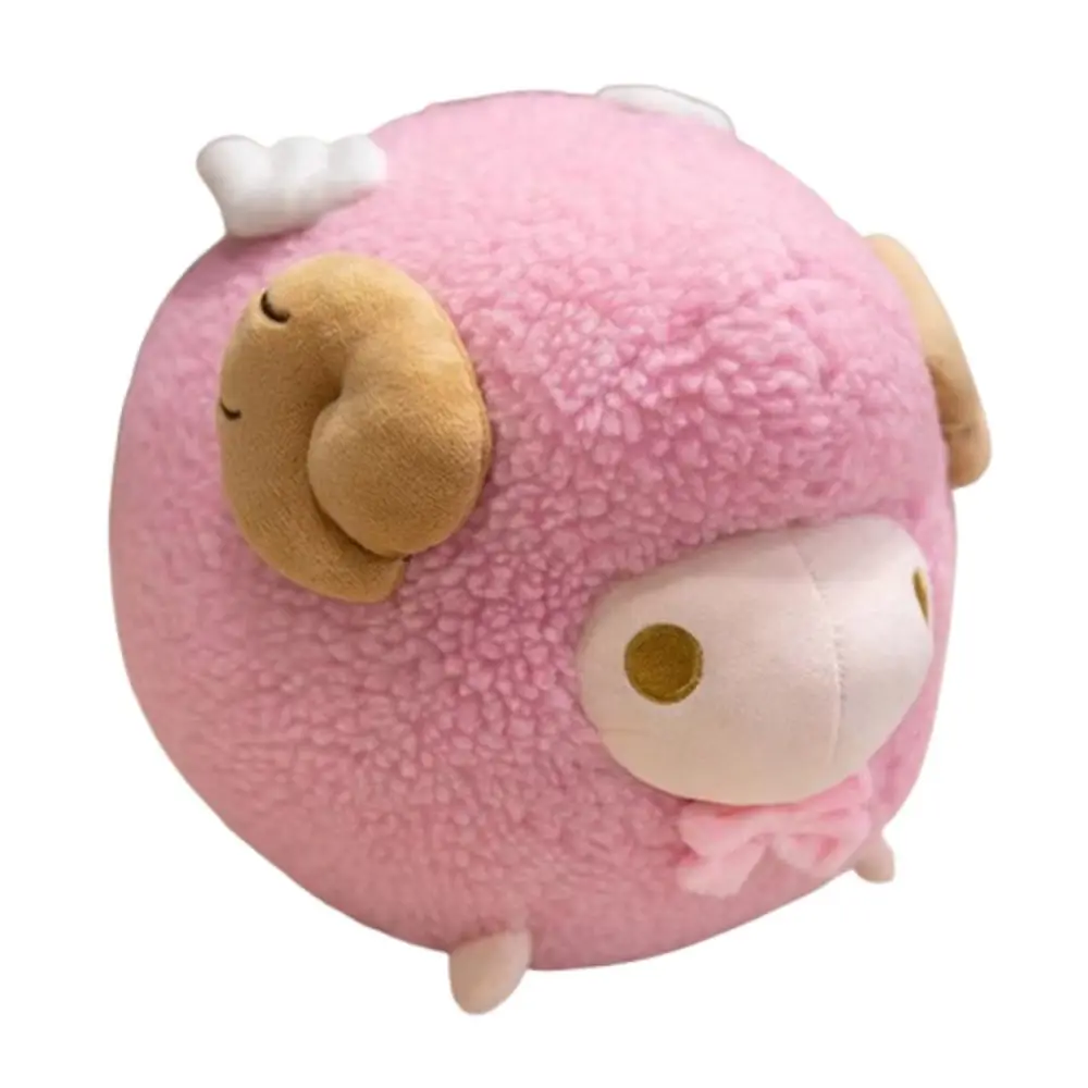 

Cute Purple Color Round Sheep Pink Color Cute Design Argali Goat 25cm Round Shape Sheep Pillow Home Decoration