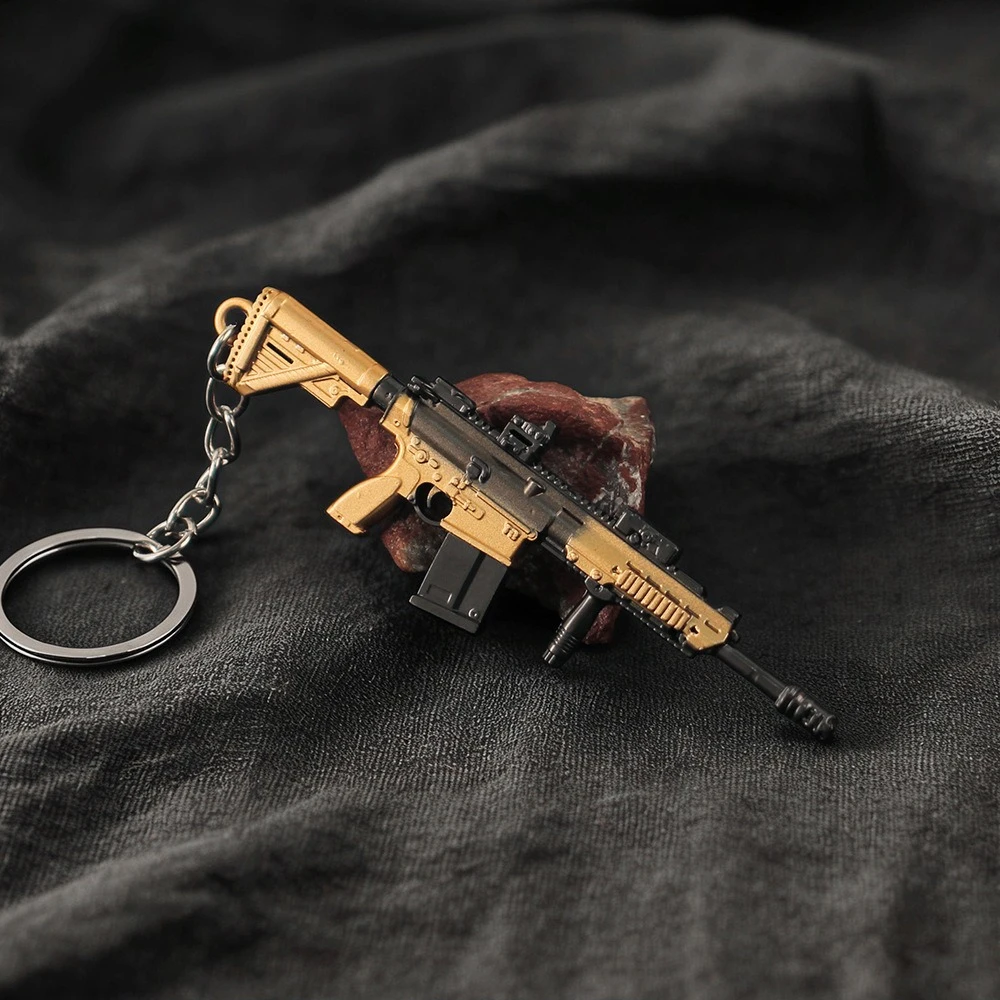 22cm/8.6인치 배틀필드 6 M417 어썰트 라이플 모델 미니건 키체인 게임 주변기기 장난감 총 공예 수집품 장식 소년 선물