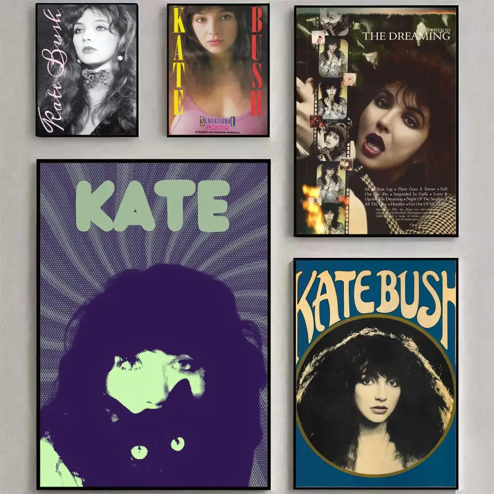 بريطانيا المغني كيه كيت بوش اللوحة الخط شخصية الفضاء قماش المشارك جدار جدارية الفن صور لغرفة ديكور المنزل #2