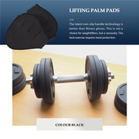 AED2-Lifting Palm Dumbbell Grips Pads Unisex Anti Skid Weight Cross Training Gloves Gym Workout Fitness Sports Hand Protect