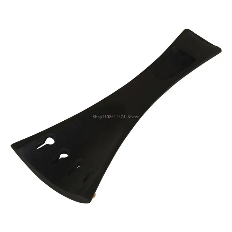 Violin Tailpiece for 4/4 Violin Replacement, Floral Inlay Detail, Four-Hole Design, Rounded Finish for Instrument and Care Tasks